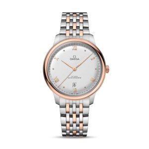 OMEGA De Ville Steel And Rose Silver Dial Bracelet Watch 43420402002001