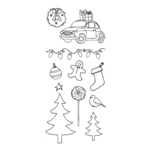 Art Gone Wild Christmas Clear Stamp Set