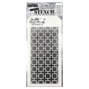 Art Gone Wild Linked Squares, Layered Stencil