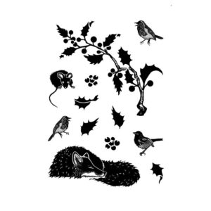 Card-io Holly Hide-away A7 Clear Stamp Set