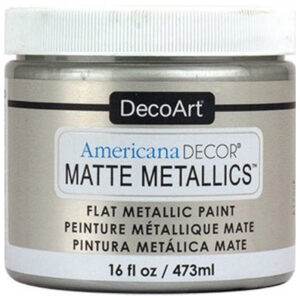 DecoArt Soft Silver Matte Metallics 16 Fl Oz