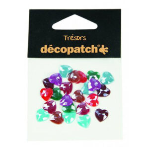 Pack Of 24 Hearts 1cm Pearl