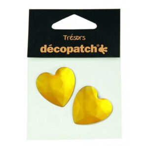 Pack Of 2 Hearts, 3cm Orange