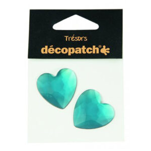 Pack Of 2 Hearts, 3cm Blue