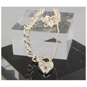 Padlock Charm Bracelet -hallmarked