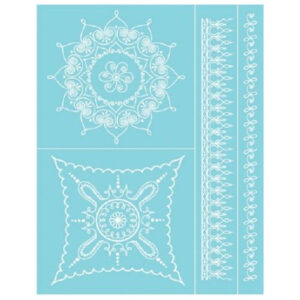 Glass Silkscreen Scrolls & Swirls