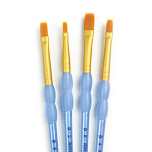 Royal Brush Company Crafters Choice Gold Nylon Shader Brush Set 3 Pack