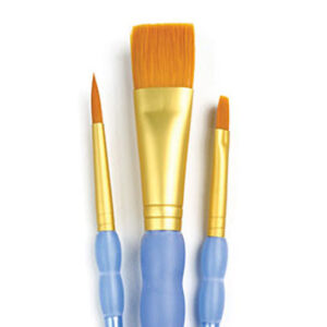 Royal Brush Company Crafters Choice 3pc Golden Taklon Variety 3 Pack