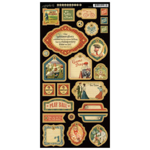 Graphic 45 Good Ol' Sport Chipboard 2 Singles