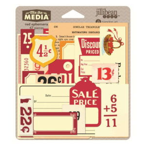 Hampton Art Mix The Media Ephemera Pk Red