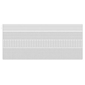 Thin Lines - Pack Of 10 Silver On Silver Peel Off