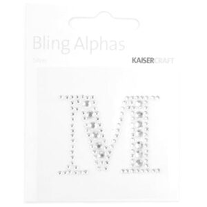 Kaisercraft Rhinestone Silver Letter M