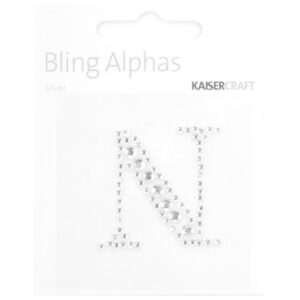 Kaisercraft Rhinestone Silver Letter N