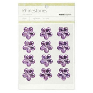 Kaisercraft Large Flowers Rhinestones-lilac