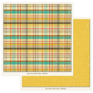 My Minds Eye Boy Crazy Plaid Paper