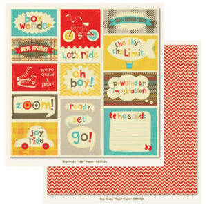 My Minds Eye Boy Crazy Tags Paper