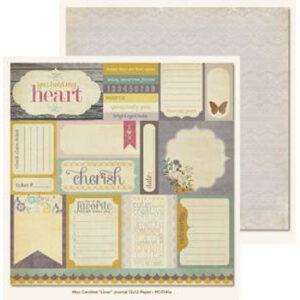 My Minds Eye Love Journal 12x12 Paper