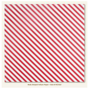 My Minds Eye Reds Stripe Vellum Paper