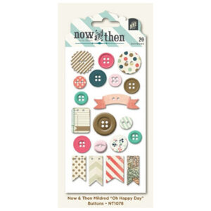 My Minds Eye Oh Happy Day Decorative Buttons