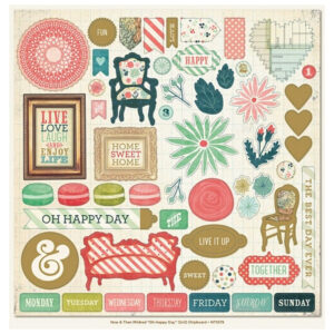 My Minds Eye Oh Happy Day 12x12 Chipboard