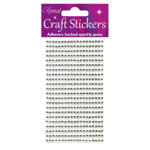 3mm Gems Clear/silver Craft Stickers No.43 - 418 Pieces