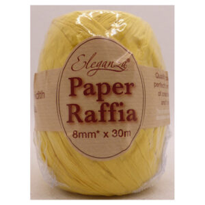 Paper Raffia No.11 Yellow - 8mm X 30m