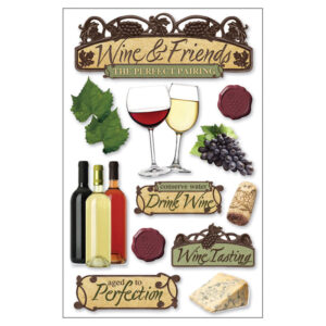 Paper House Productions Wine - Sticker - 3d