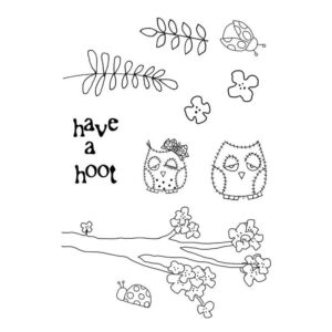 Photocentric Shabby Owl Blossom Stamp A6