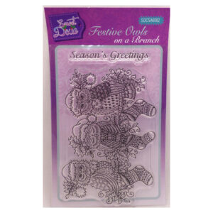 Photocentric Sue Dix Festive Owls On A Branch