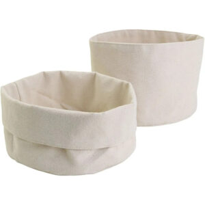 Creativ Fabric Baskets Light Natural H 14,5 Cm Dia. 20 Cm 385 G Pack Of 10