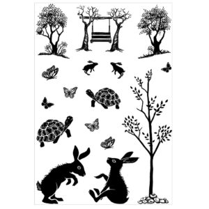 Card-io Out In The Fields A6 Clear Stamp Set