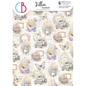Vellum Flower Shop Paper Patterns A4 6 per Package