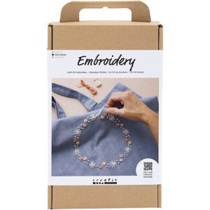 Creativ Craft Kit Embroidery Pigeon Blue Tote Bag