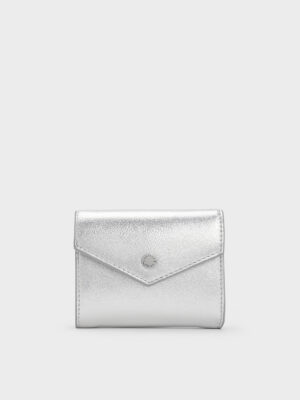 Charles & Keith - Marlowe Metallic Short Envelope Wallet
