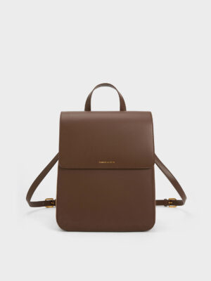 Charles & Keith - Octavia Front Flap Structured Backpack