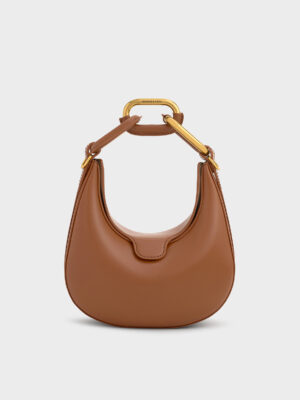 Charles & Keith - Mini Kora Chain-Link Moon Bag