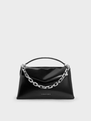 Charles & Keith - Andromeda Chunky-Chain Top Handle Bag