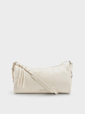 Charles & Keith - Bryna Panelled Grommet-Strap Crossbody Bag
