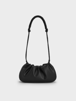 Charles & Keith - Lorelai Ruched Knotted-Strap Shoulder Bag