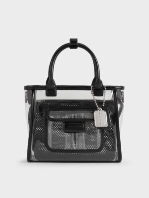 Charles & Keith - Noah See-Through Mesh Tote Bag