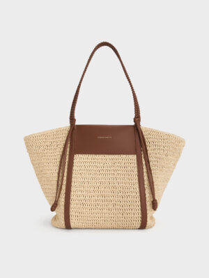 Charles & Keith - Shalia Raffia Tote Bag