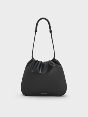 Charles & Keith - Lorelai Ruched Knotted-Strap Hobo Bag