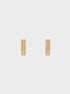 Charles & Keith - Maeve Pearl-Embellished Hoop Earrings