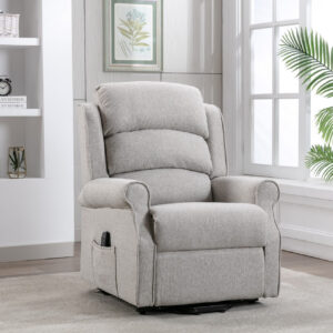 Andover Dual Motor Electric Riser Recliner Chair - Linen / Fabric