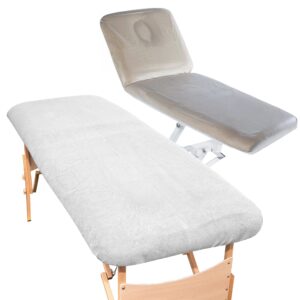 Aztex Luxury & PVC Massage Couch Cover Bundle White & Clear PVC / Without Face Hole