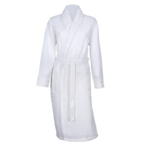 Aztex Shawl Collar Waffle Dressing Gown - Duncan Stewart 1978 White/White / Extra Extra Large
