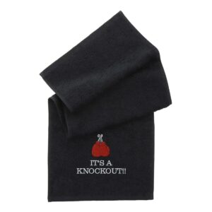 Boxing Gym Towel - Duncan Stewart 1978 Gym Towel - Black