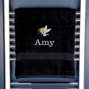 Children's Fairy Bath Towel - Duncan Stewart 1978 Black