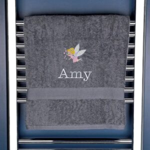 Children's Fairy Bath Towel - Duncan Stewart 1978 Slate