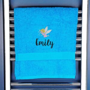 Children's Fairy Bath Towel - Duncan Stewart 1978 Turquoise